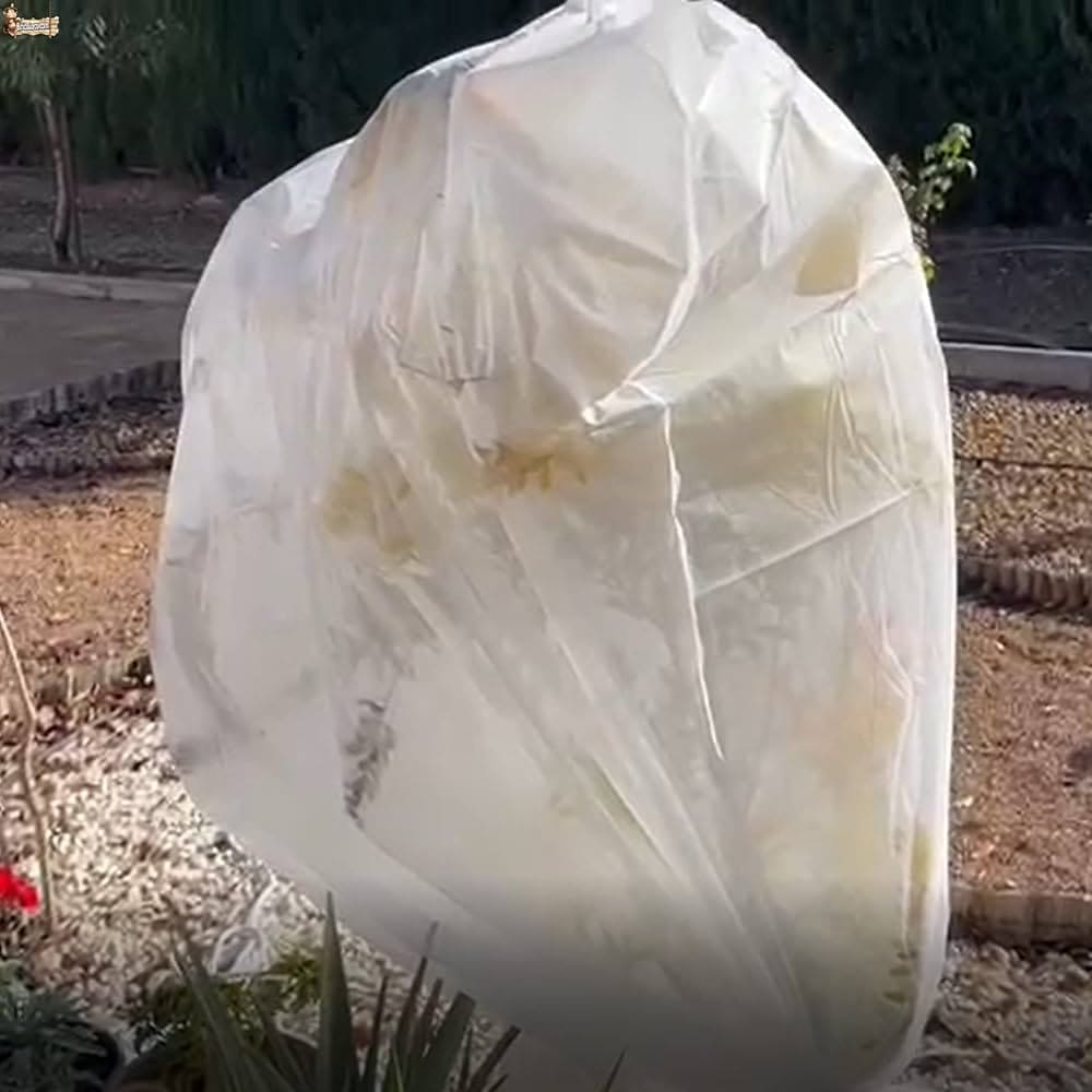 الشاش الزراعي غطاء النباتات الأبيض.